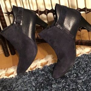 Nine West suede and leather bootie